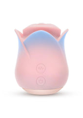 Blush Collection Kissing Rose Rechargeable Silicone Clitoral Stimulator - Pink