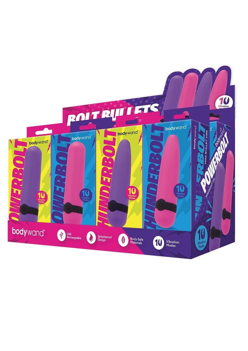 Bodywand Bolt Bullet - Black/Gold - 8pc/Display
