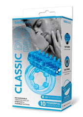 Bodywand Rechargeable Silicone Classic Duo Ring - Blue