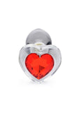 Booty Sparks Red Heart Glass Anal Plug