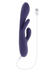 Bow Down Rechargeable Silicone Vibrator with Clitoral Stimulator