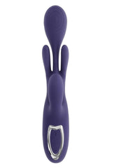 Bow Down Rechargeable Silicone Vibrator with Clitoral Stimulator