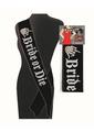 Bride Or Die Sash - Black/White