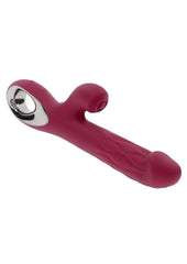 Bursting with Pleasure Rechargeable Silicone Inflatable Dual Rabbit Vibrator
