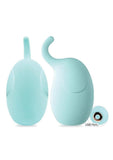 Buzzy Buddy Hunk with A Trunk Rechargeable Silicone Clitoral Stimulator - Aqua/Blue