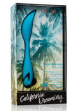 California Dreaming Palm Springs Pleaser Rechargeable Silicone Contoured Vibrator - Blue