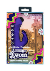 California Dreaming Summer Lovin' Haight Ashbury Hottie Rechargeable Silicone Dual Stimulating Vibrator - Purple