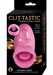 Clit-Tastic Tongue Licking Lover Rechargeable Silicone Stimulator - Pink