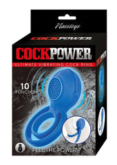 Cockpower Ultimate Vibrating Rechargeable Silicone Cock Ring - Blue