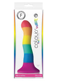 Colours Pride Edition Wave Silicone Dildo - Multicolor/Rainbow - 6in