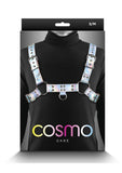 Cosmo Harness Dare Chest Harness - Multicolor/Rainbow - Medium/Small
