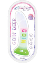 Cotton Candy Dirty Talk Goin Deep Silicone Dildo - Multicolor - 7in