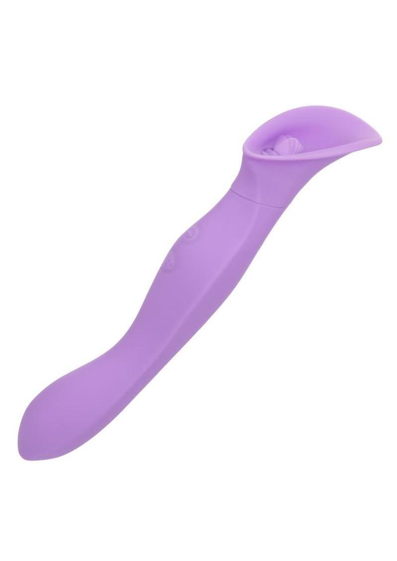 Couture Collection Dual Flickering Rechargeable Silicone Wand - Purple