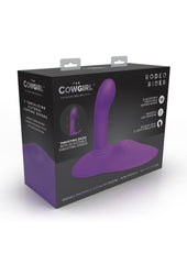 Cowgirl Rodeo Rider Silicone Rechargeable G-Spot Thrusting Grinding and Tapping Dildo - Purple