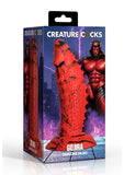 Creature Cocks Gojira Silicone Dildo - Black/Red