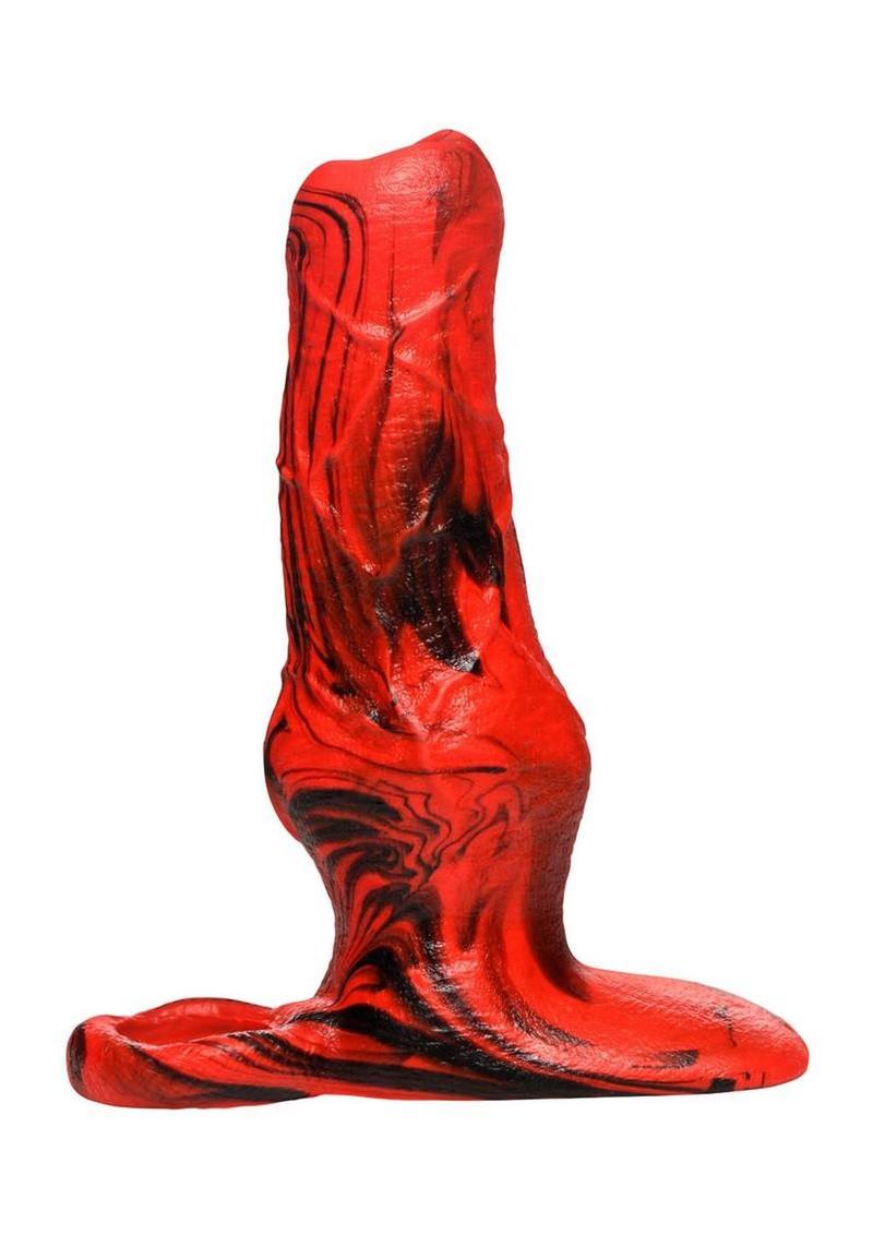 Creature Cocks Hell Hound Silicone Penis Enhancer - Black/Red