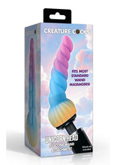Creature Cocks Unicorn Head Silicone Wand Attachment - Rainbow