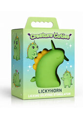 Creature Cuties Lickyhorn Licking Rechargeable Silicone Stimulator - Green