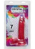 Crystal Jellies Dildo with Balls - Pink - 7in
