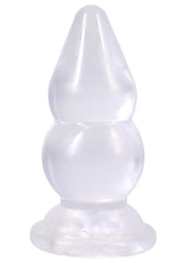 Crystal Jellies Double Pop Plug - Clear - 6in