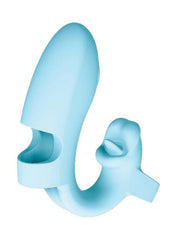 Desire Rechargeable Silicone Finger Massager - Blue