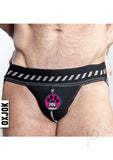 Dog Pack Pup Taggers 6-Tag Dog Jock - Black/Silver - Small