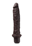 Dr. Skin Silicone Dr. Richard Vibrating Dildo - Chocolate - 9in