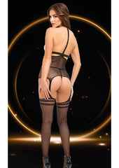 Eclipse Halter Bodysuit-Blk-Os - Black