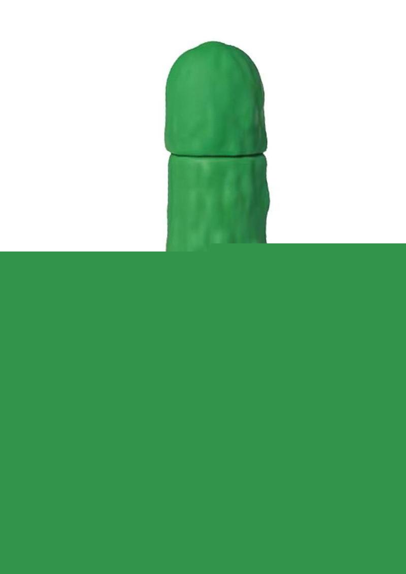 Edgy Veggies Pesky Pickle Rechargeable Silicone Vibrator - Green