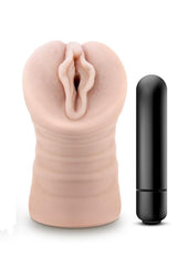 Enlust Destini Dual End Vibrating Stroker - Pussy - Vanilla