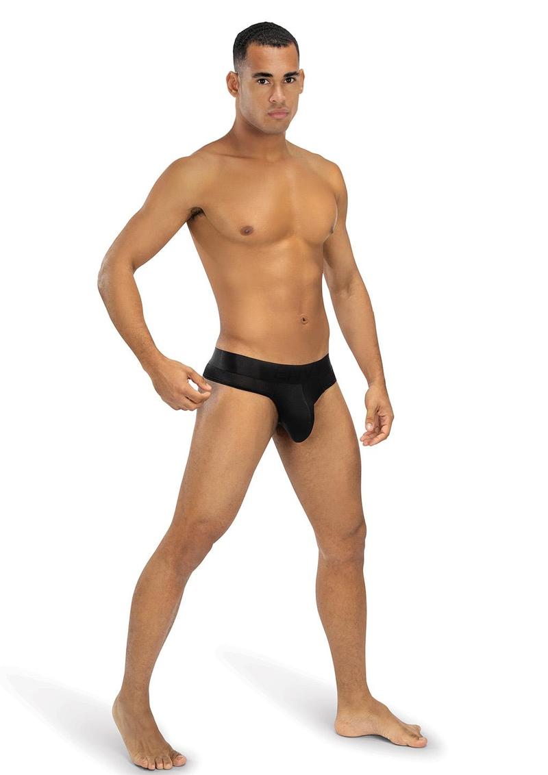 Envy Midnight Athletics Thong Black Lxl - Black