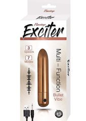Exciter Multi Function Rechargeable Bullet - Copper/Orange