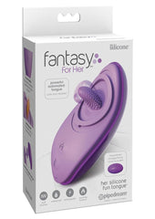 Fantasy For Her Silicone Fun Tongue Rechargeable Multi Function Waterproof - Purple