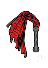 Flogger Enamel Pin - Grey/Red