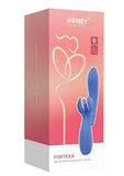 Fortexa Kinky Finger Flapping Rechargeable Silicone Clit and G-Spot Vibrator with App Control - Blue/Pink