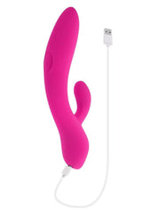 G-Tapper Rechargeable Silicone Double Tapping Rabbit Vibrator with Clitoral Stimulator