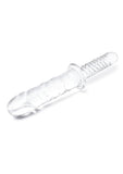 Glas Girthy Glass Cock Double Ended with Handle