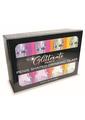 Glitterati Penis Drinking Glass - Black/Pink - 6oz - 4 Pack