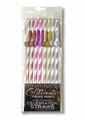 Glitterati Penis Party Tall Celebration Straws - Assorted Colors - 8 Pack