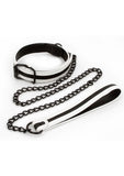 Glo Bondage Glow In The Dark Collar and Leash - Glow In The Dark/Green