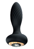 Goddess Diamond Vibrating Rechargeable Silicone Plug - Black