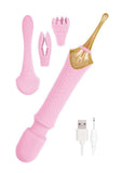 Goddess Pink Elegance Rechargeable Silicone Duel End Massager