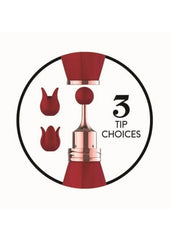 Gold Glam Tri-Tip Silicone Rechargeable Vibrator