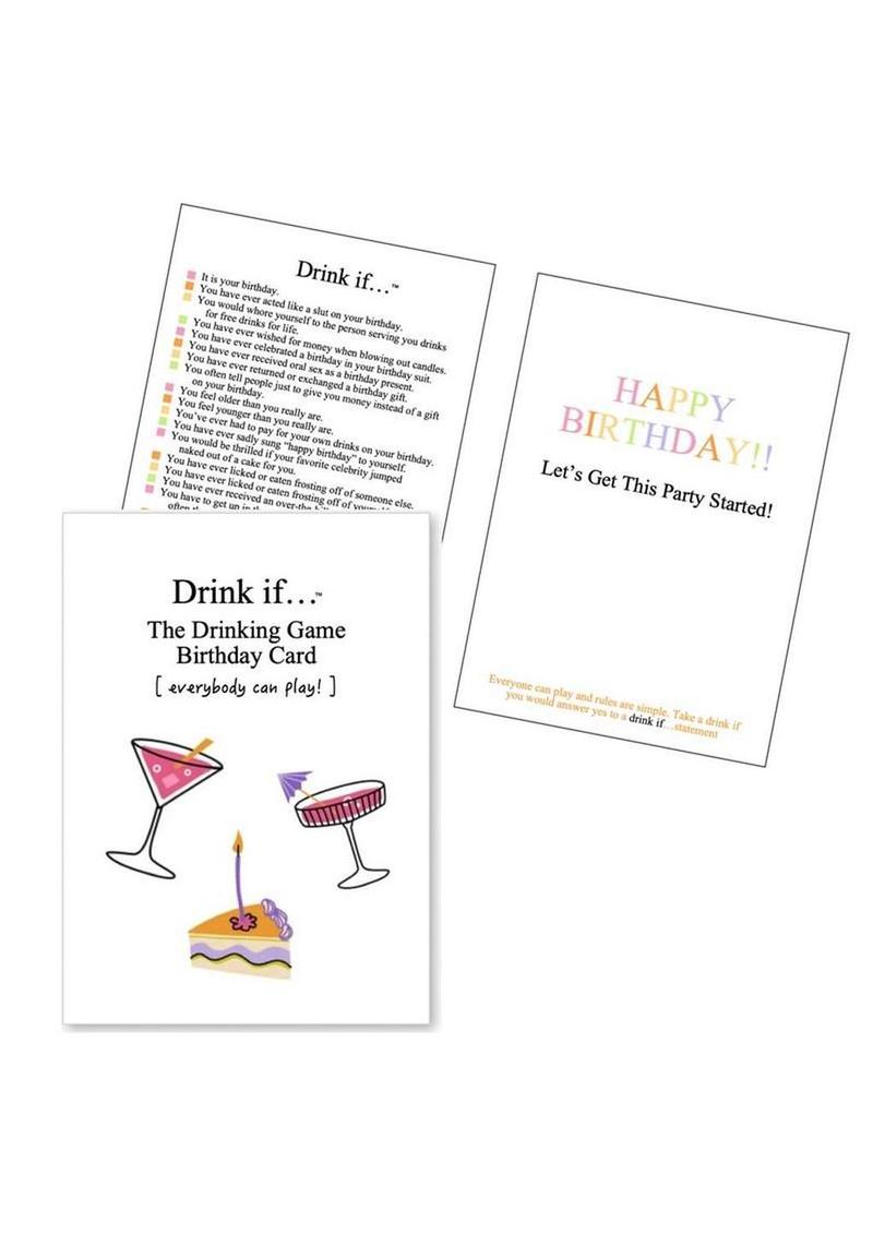 Greeting Card - Drink If... Card Game