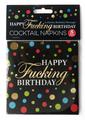 Happy F'n Birthday Napkins - Multicolor - 8 Per Pack