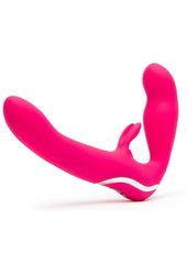 Happy Rabbit Strapless Strap-On Silicone Rabbit Vibrator - Pink