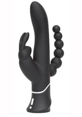 Happy Rabbit Triple Curve Silicone Rabbit Vibrator - Black