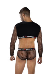 Heartbreaker Mesh Crop Top and Briefs - Set