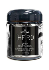 Hero Dark Temptation Luxury Aphrodisiac Massage Candle 4oz.- Ocean and Forest