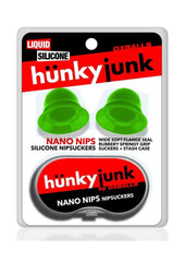 Hunkyjunk Nano Nips Just The Tip Silicone Nipple Nubs - Lizzard - Green